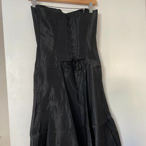 Nicole Miller Lace Up Black Dress